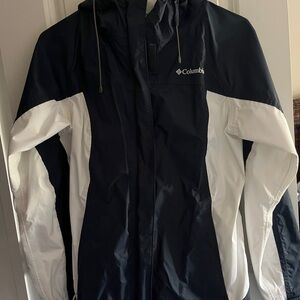 Columbia Navy blue and White womens Jacket